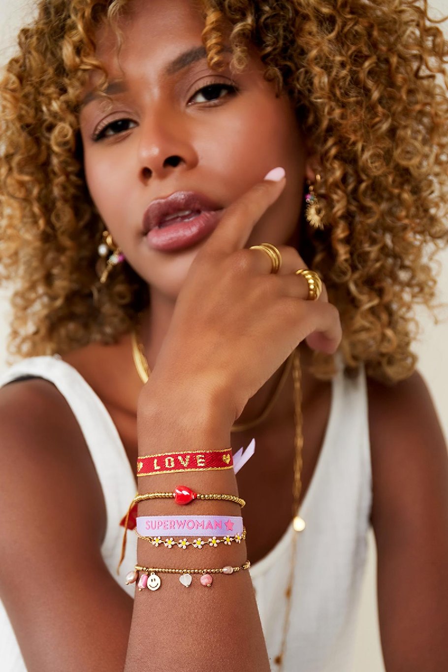 Set mit zwei Armbändern - Superwoman Lila Polyester Bild2